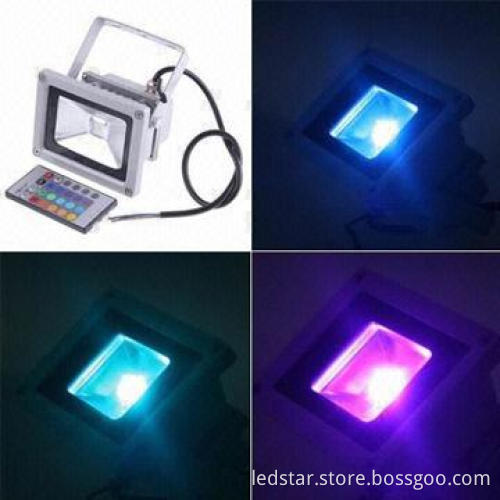 100W LED RGB Floodlight with 24-key Remote, LD-FL-100W-CL1-RGB, 85-265V AC Input Voltage